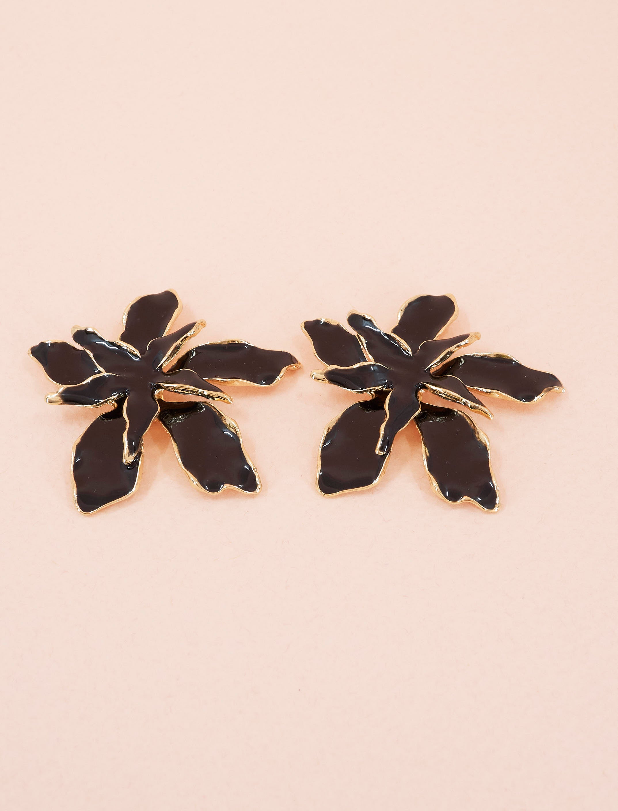 Pendientes orquídea negra