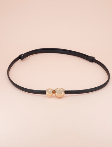 BLACK SILVERIO THIN BELT