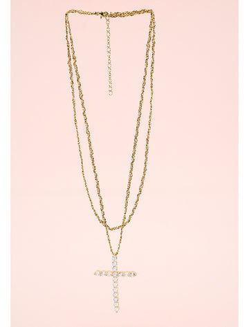 Collar cruz amor