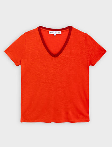Camiseta muy soft coral
