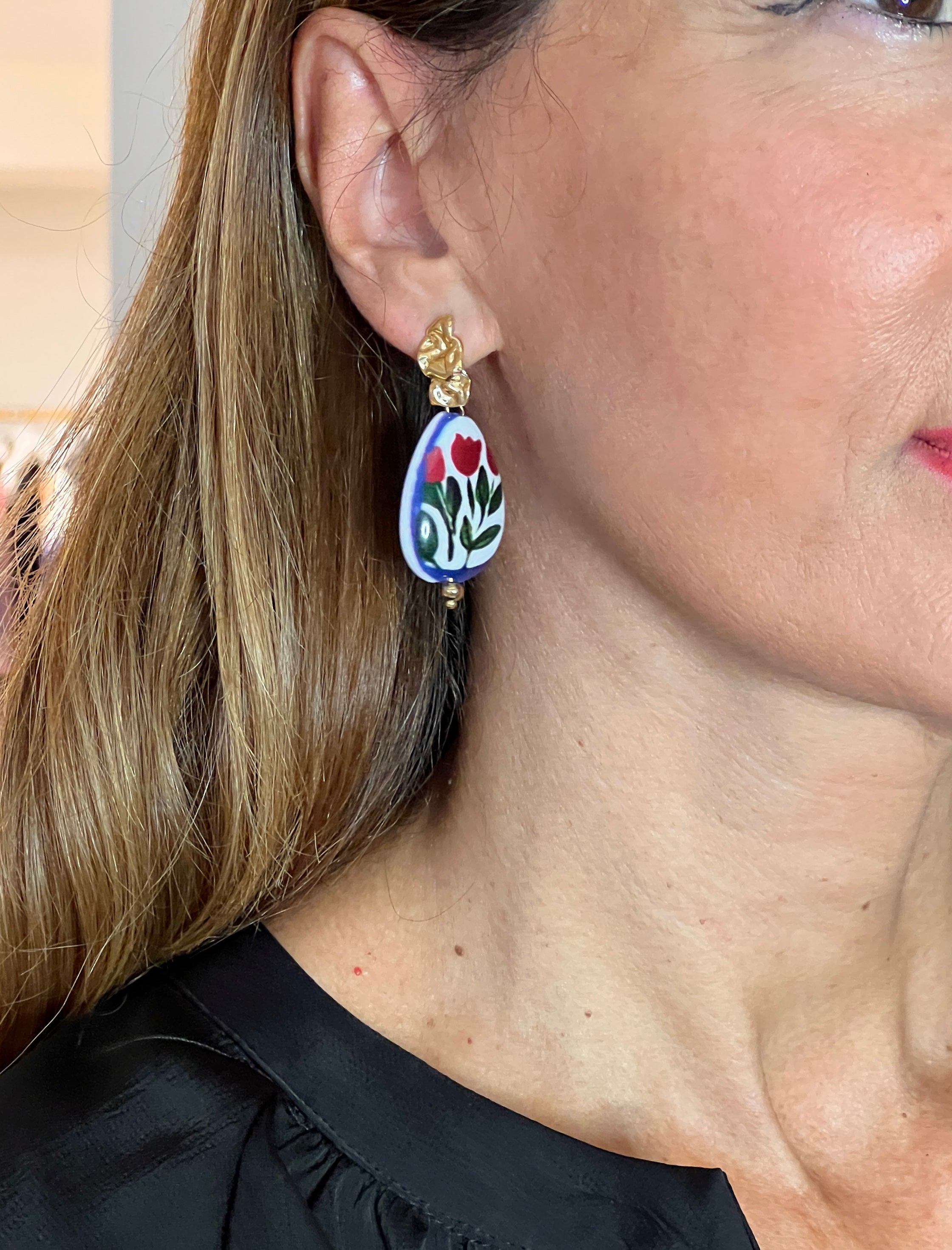 pendientes artisan flowers