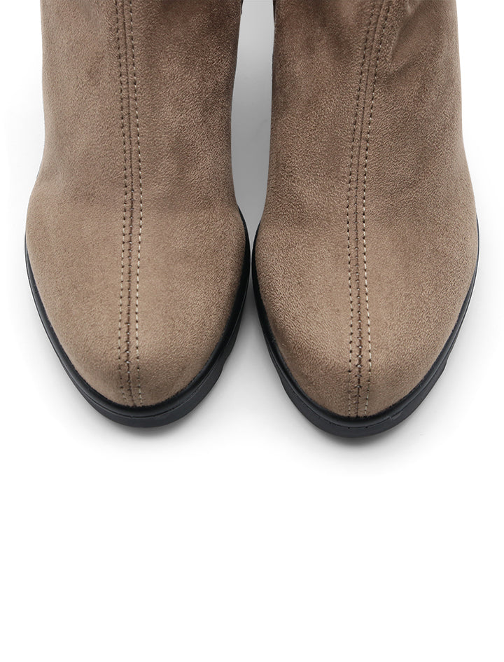 black suede ankle boots