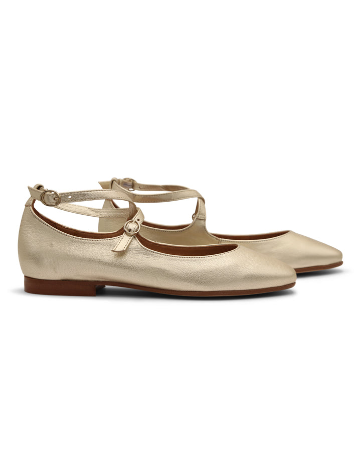 VERBENAS Ballerinas Nuria Nucleo Metal Oro - Grootte: 39 VERBENAS Ballerinas Nuria Nucleo Metal Oro - Grootte: 39