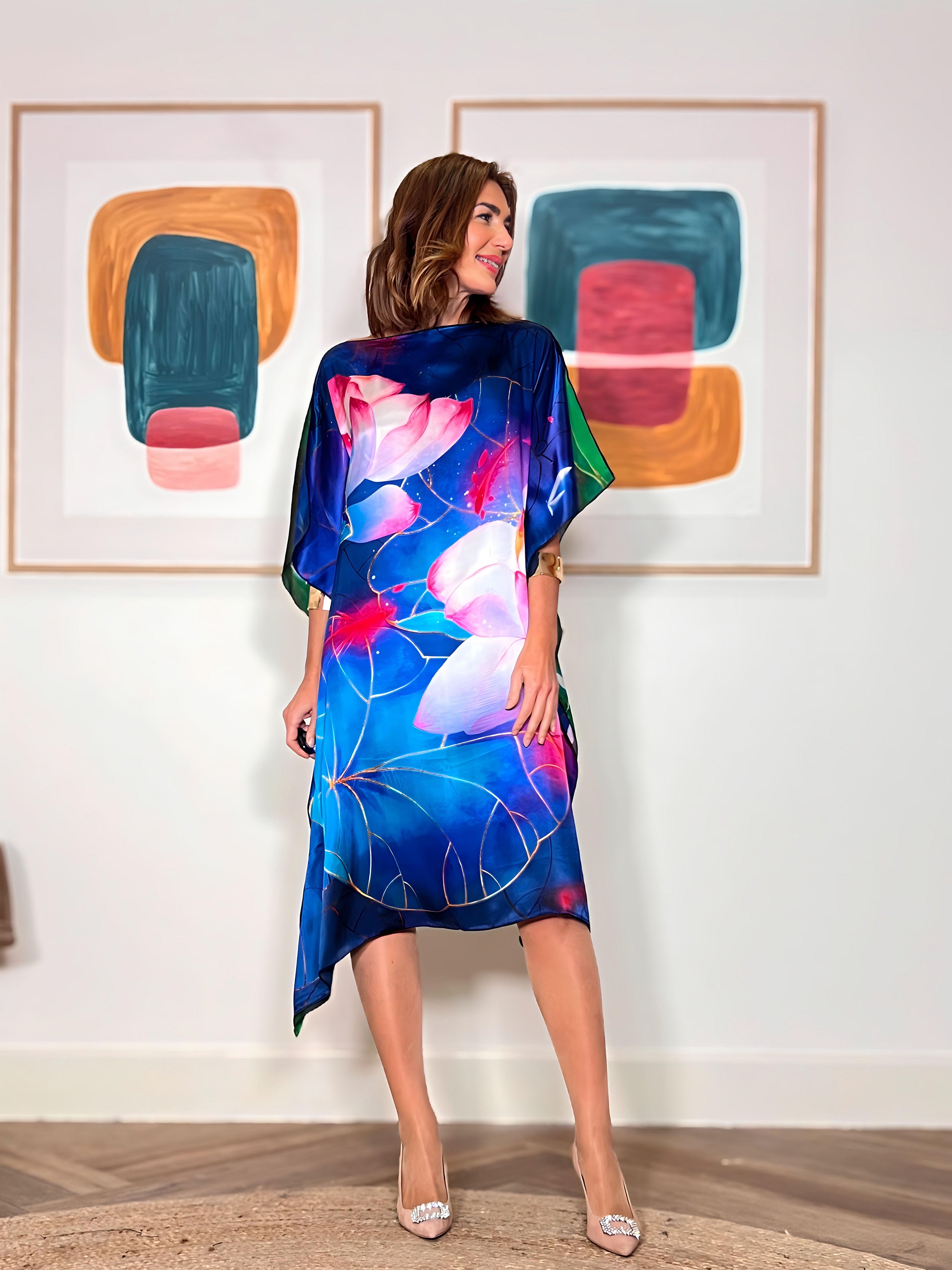 Vestido de seda Loto mágico