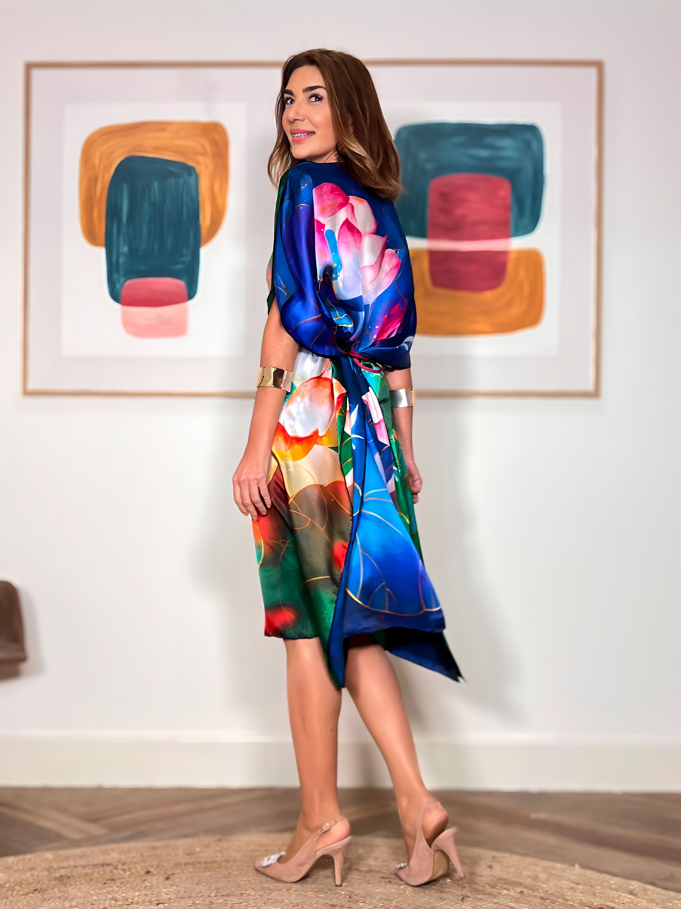 Vestido de seda Loto mágico