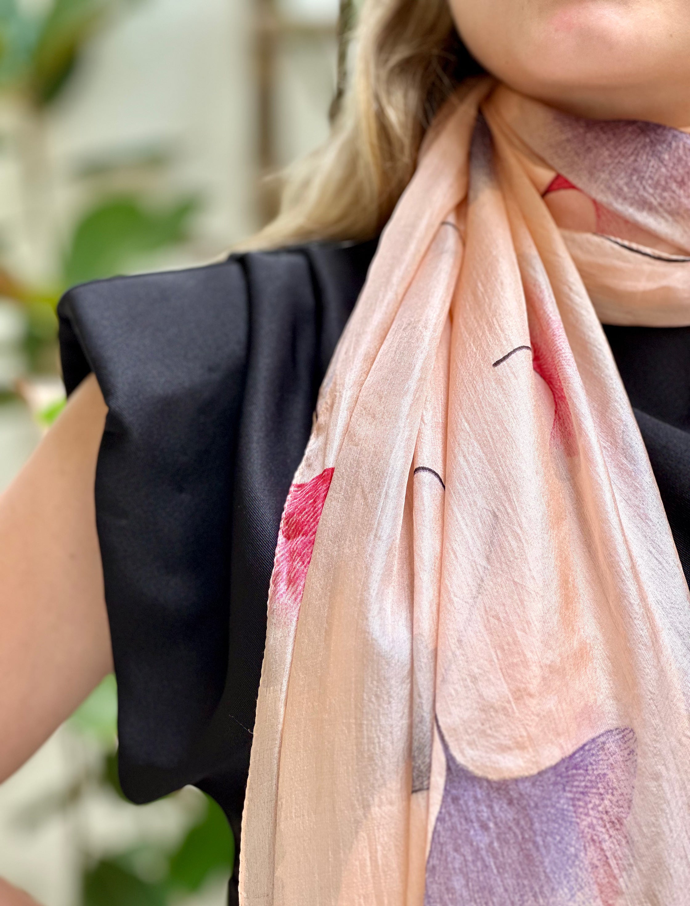 LOTTO FLOWER SILK SCARF