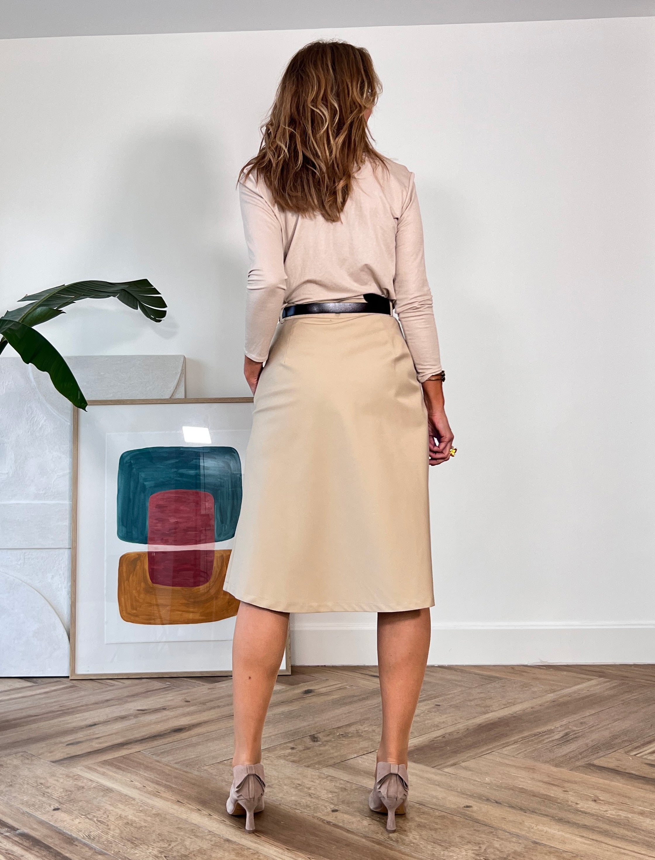 Falda trench midi Perfecta