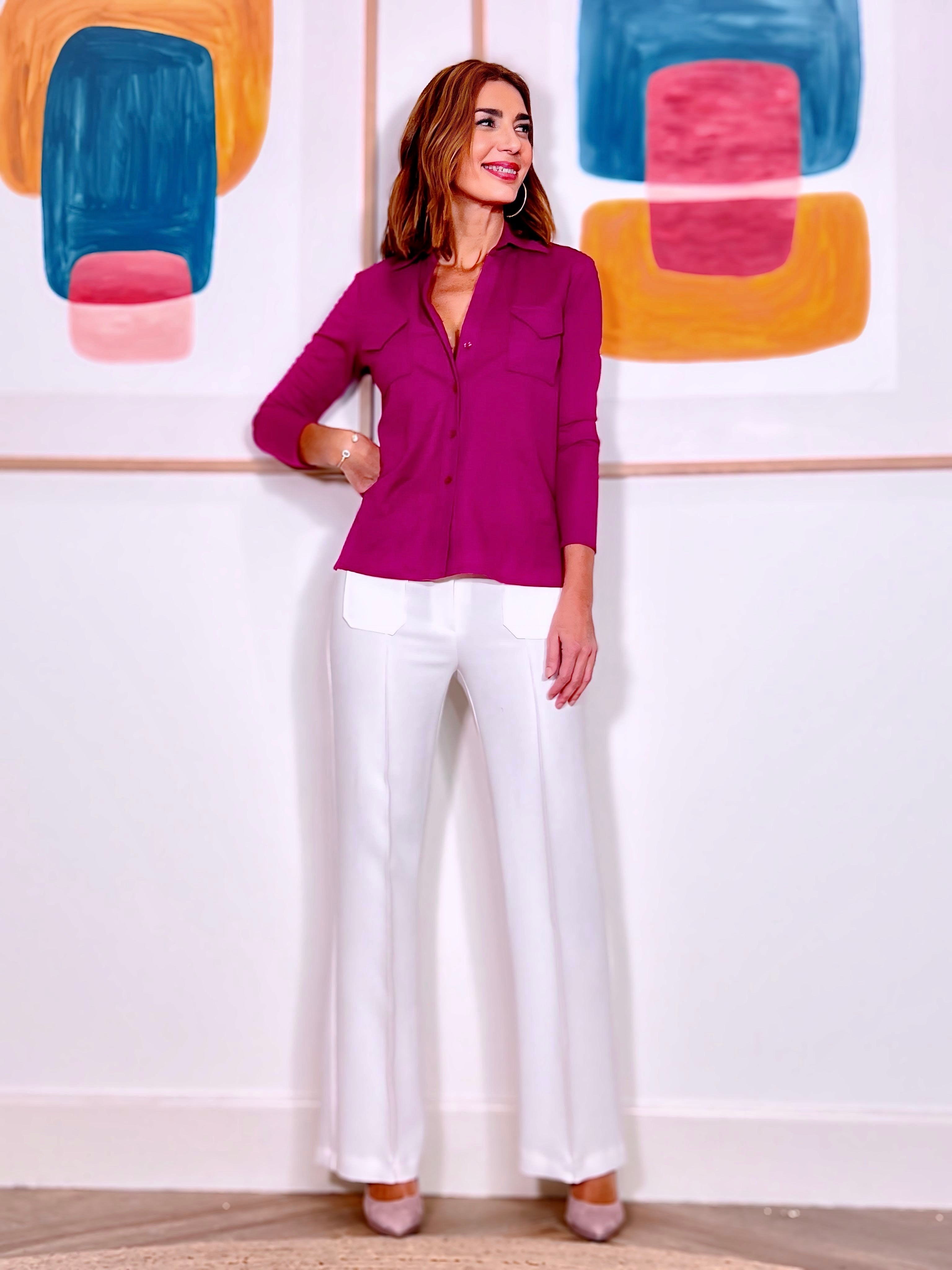 Camisa de viscosa para todo buganvilla