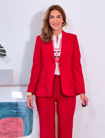 Chaqueta Slim chic roja