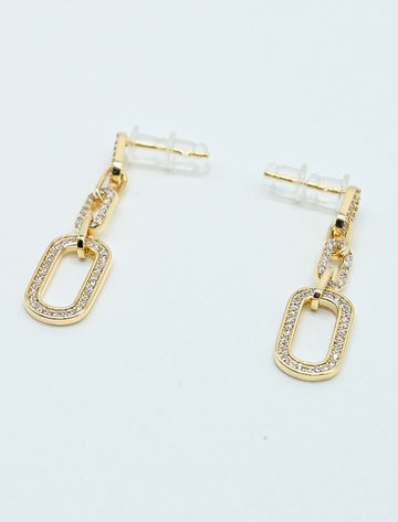 ZIRCONIA CHAIN EARRINGS