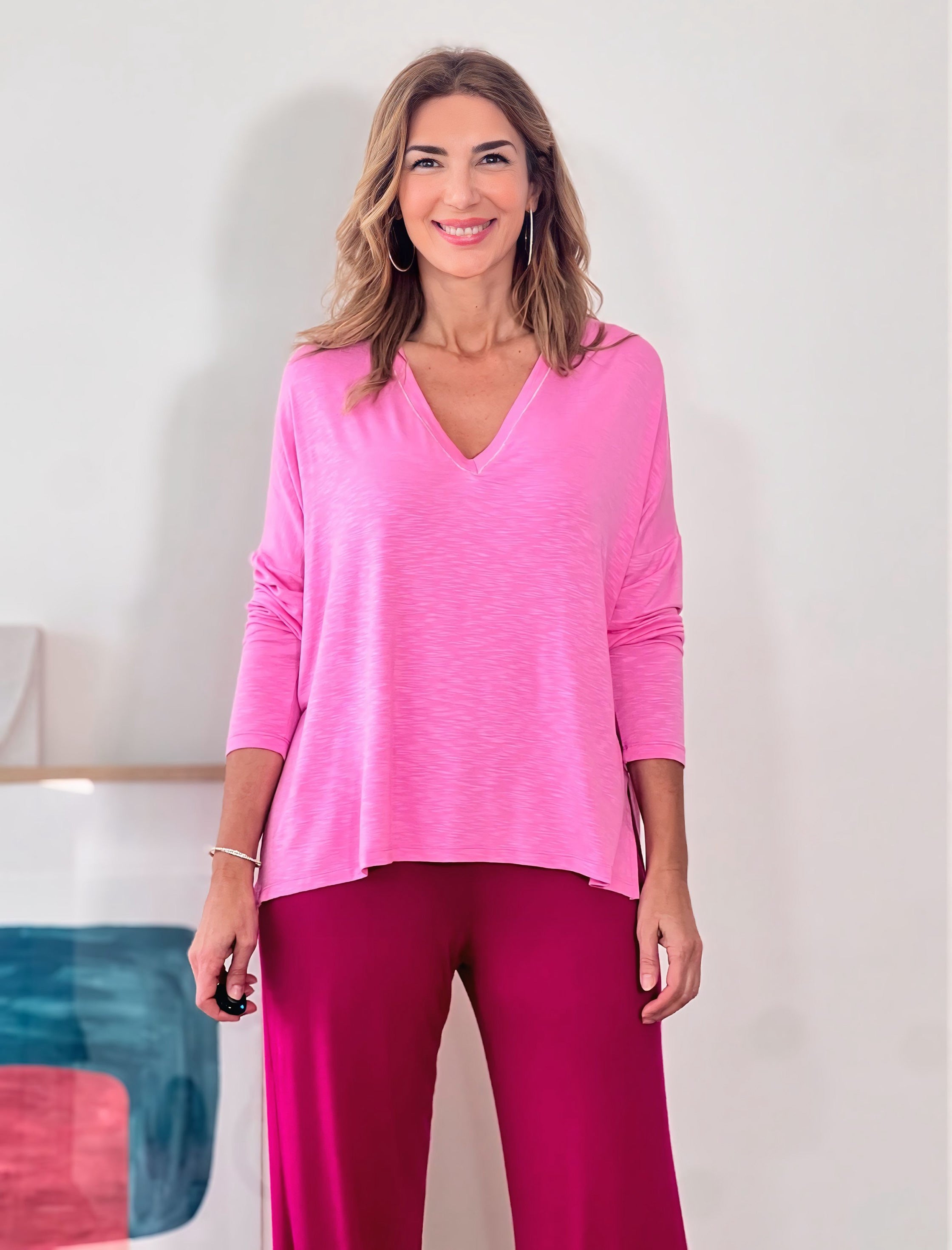 CAMISETA VISCOSA ALCORA ROSA
