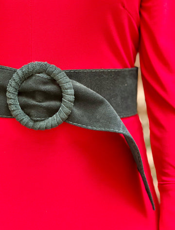 Basic Gray Leather Belt