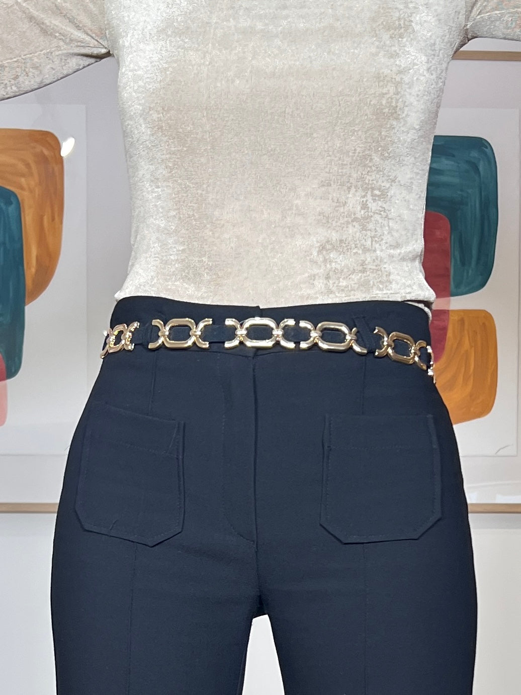 IDEAL PANTS WITH BLACK POCKETS