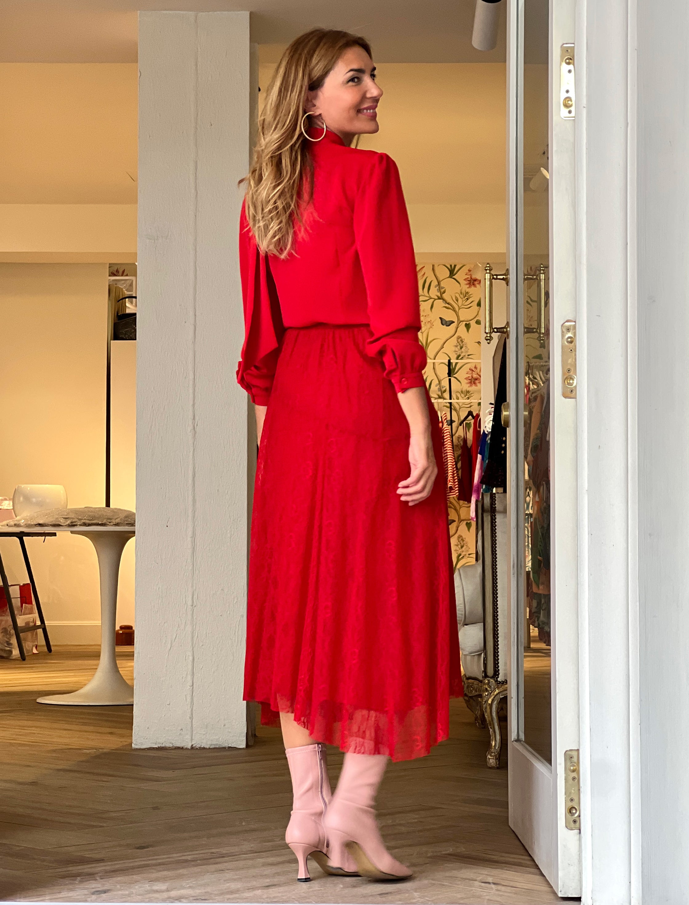 Falda Gabriela Roja
