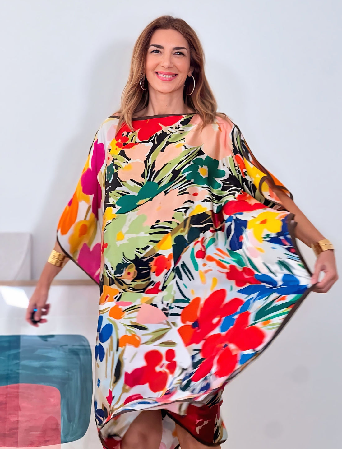 Vestido de seda Floreale