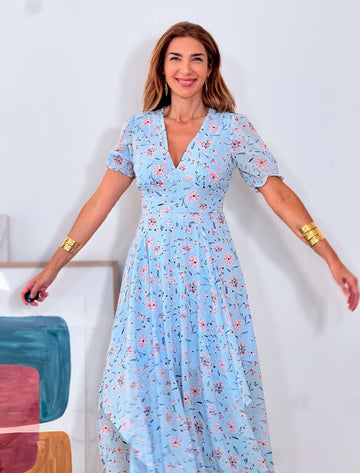 Vestido Fluido más Azul