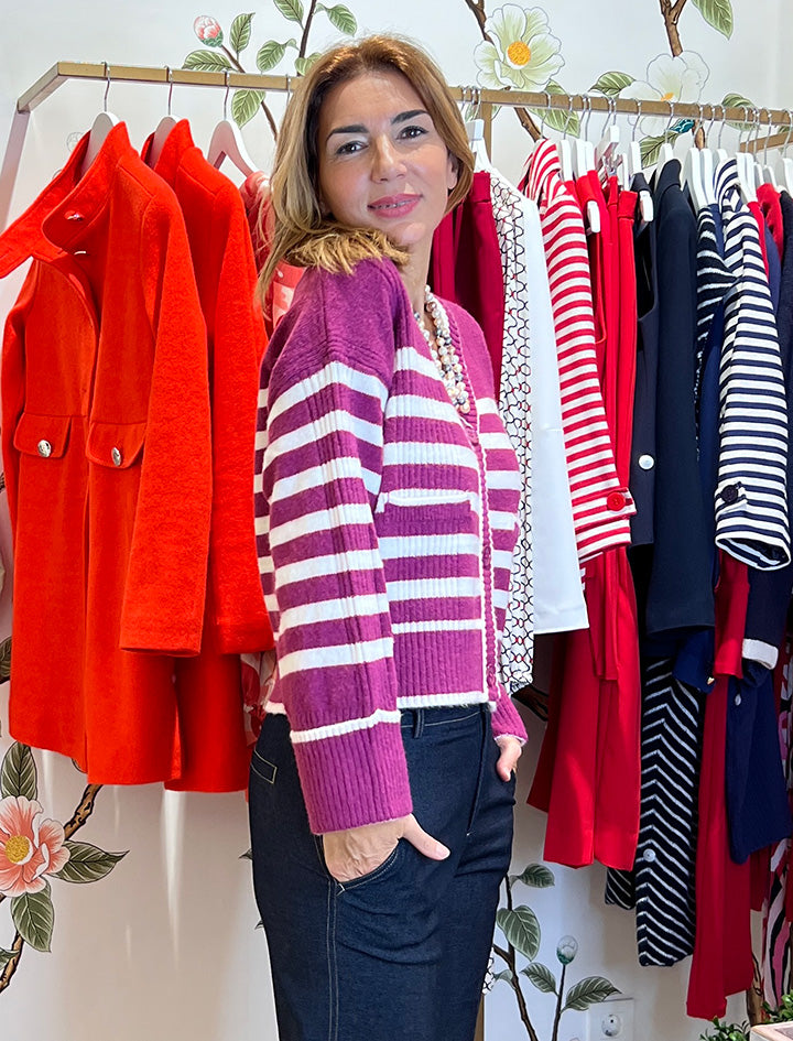 REBECA CARDIGAN DE RAYAS