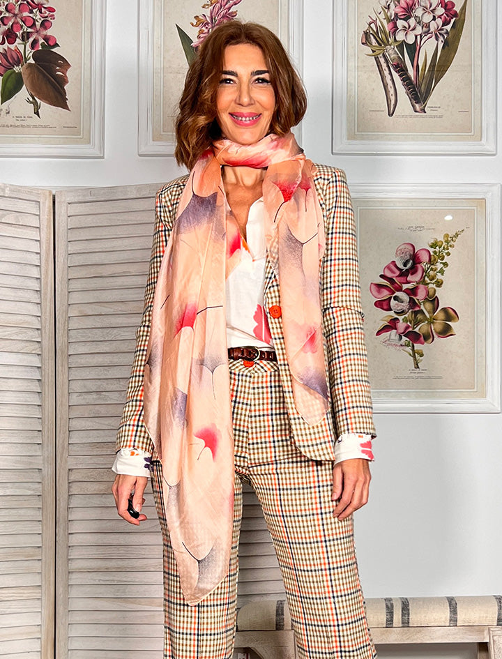 LOTTO FLOWER SILK SCARF