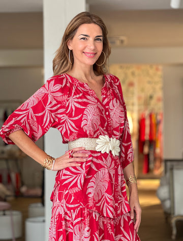 Camisa reversible de viscosa Palms