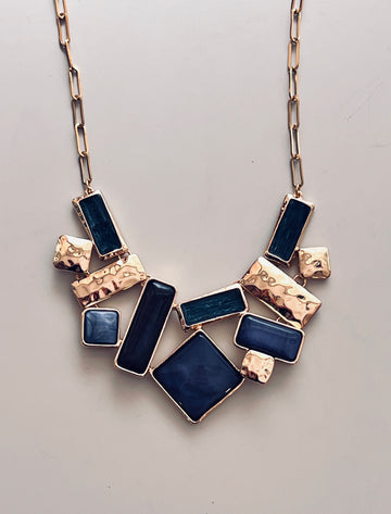 Gargantilla joya azul