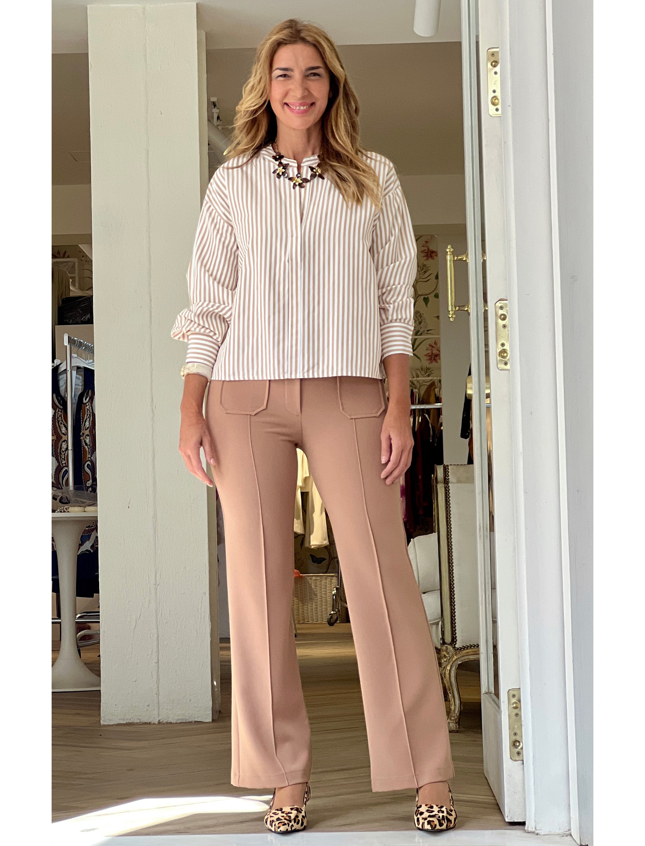 Camisa rayas cuello ideal