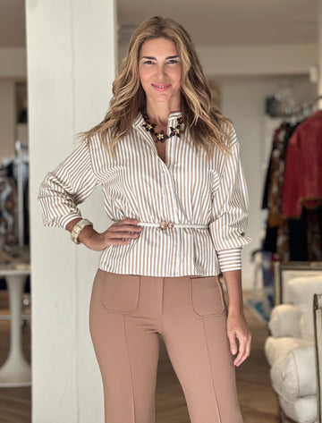 Camisa rayas cuello ideal