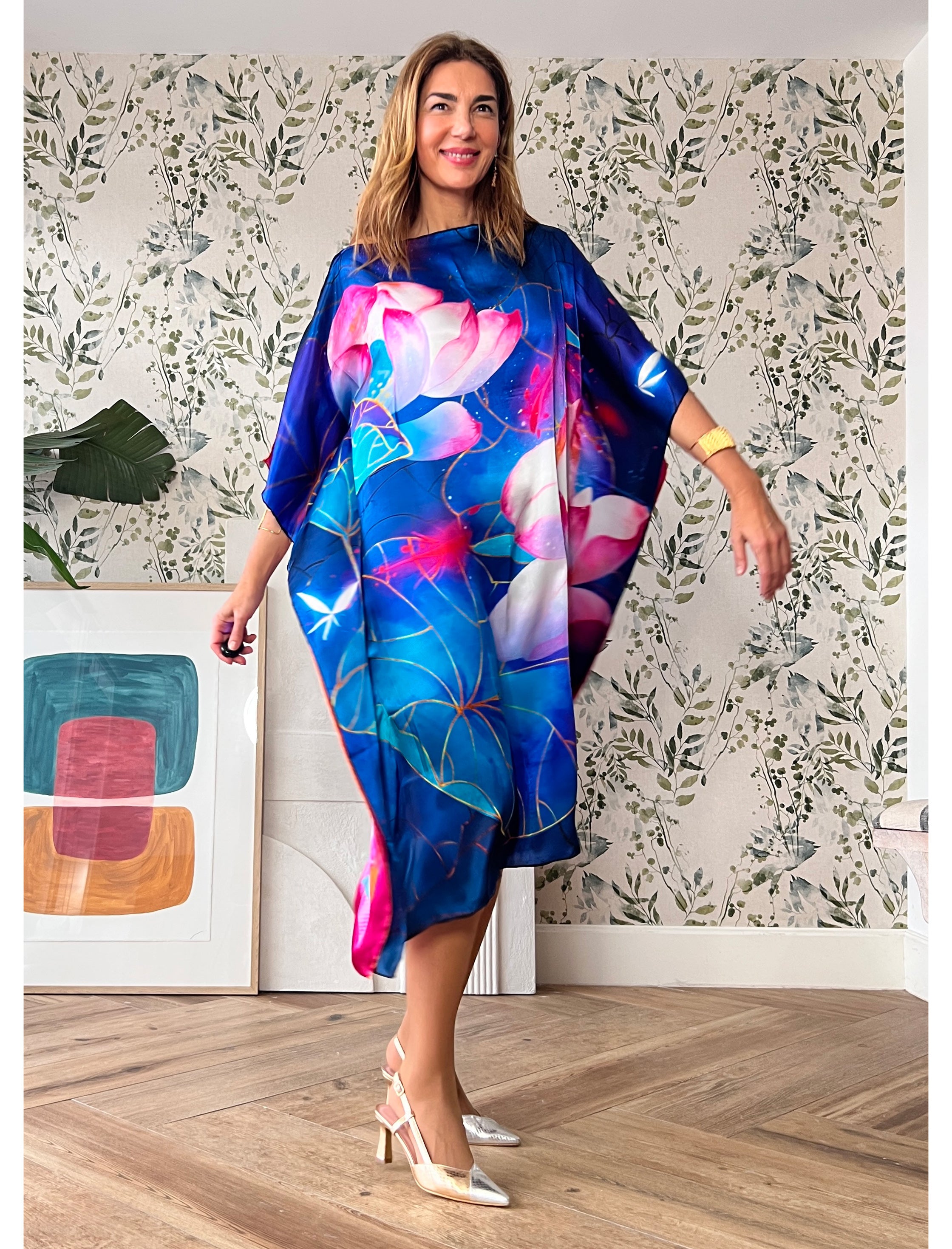 Vestido de seda Nenufar