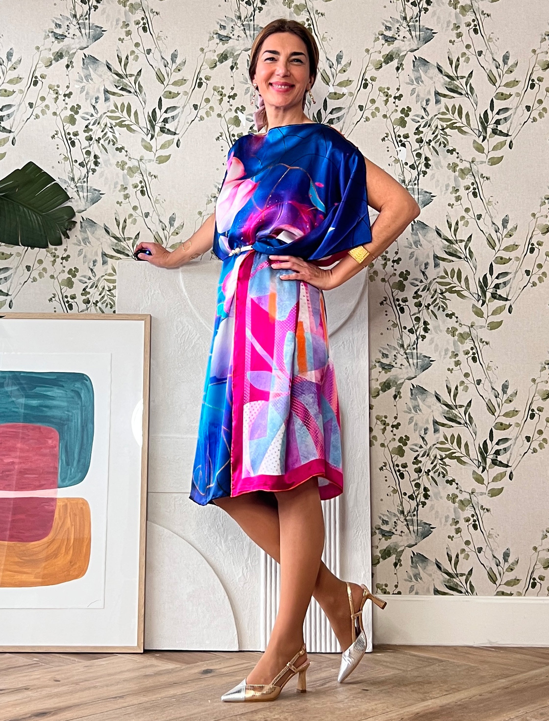 Vestido de seda Nenufar