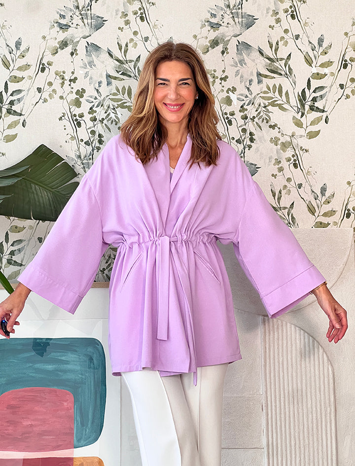 Chaqueta Kimono Muy Chic Lila