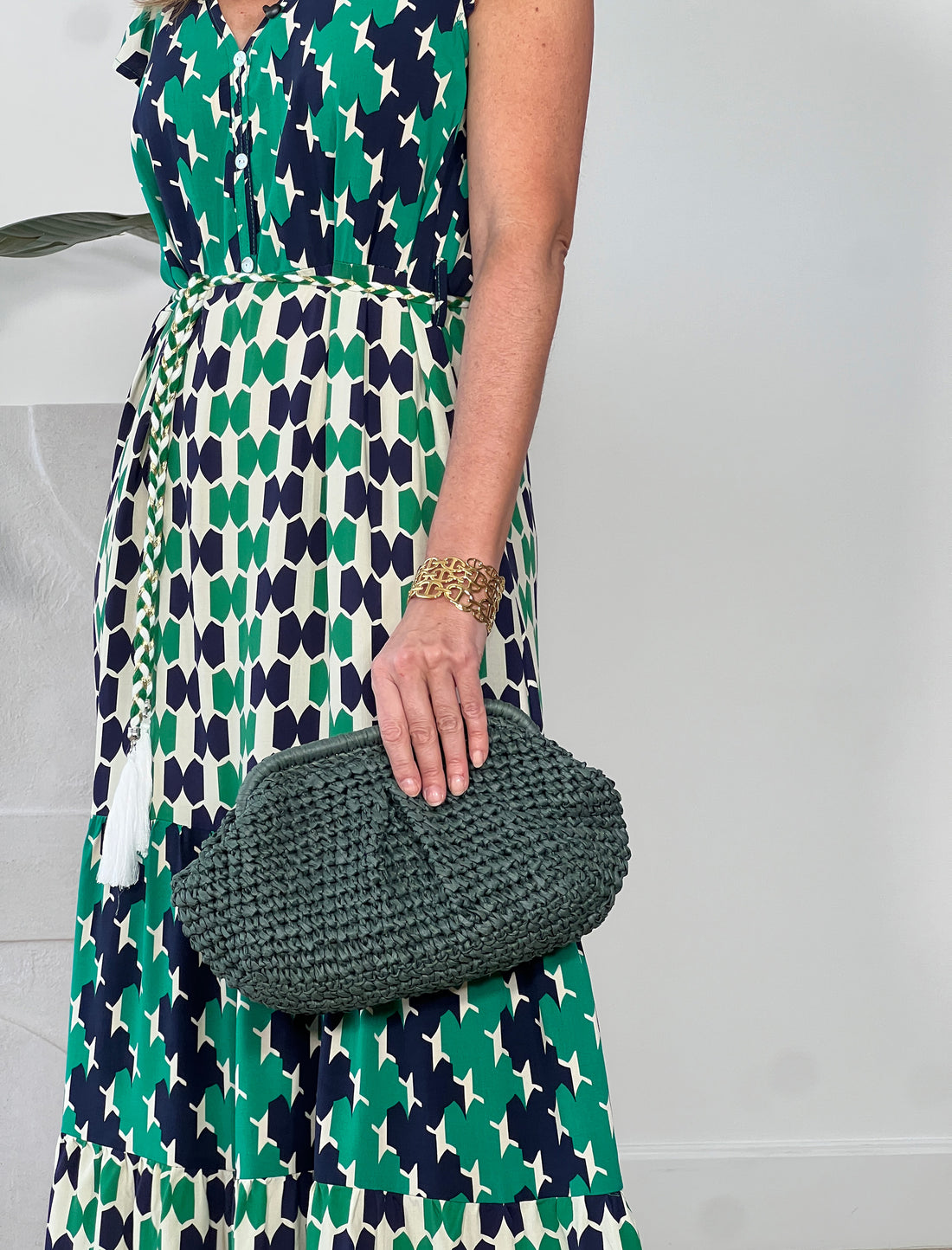 Bolso Pochette Natural verde