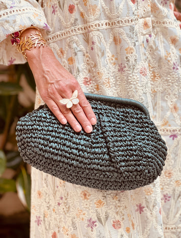 Bolso Pochette Natural verde