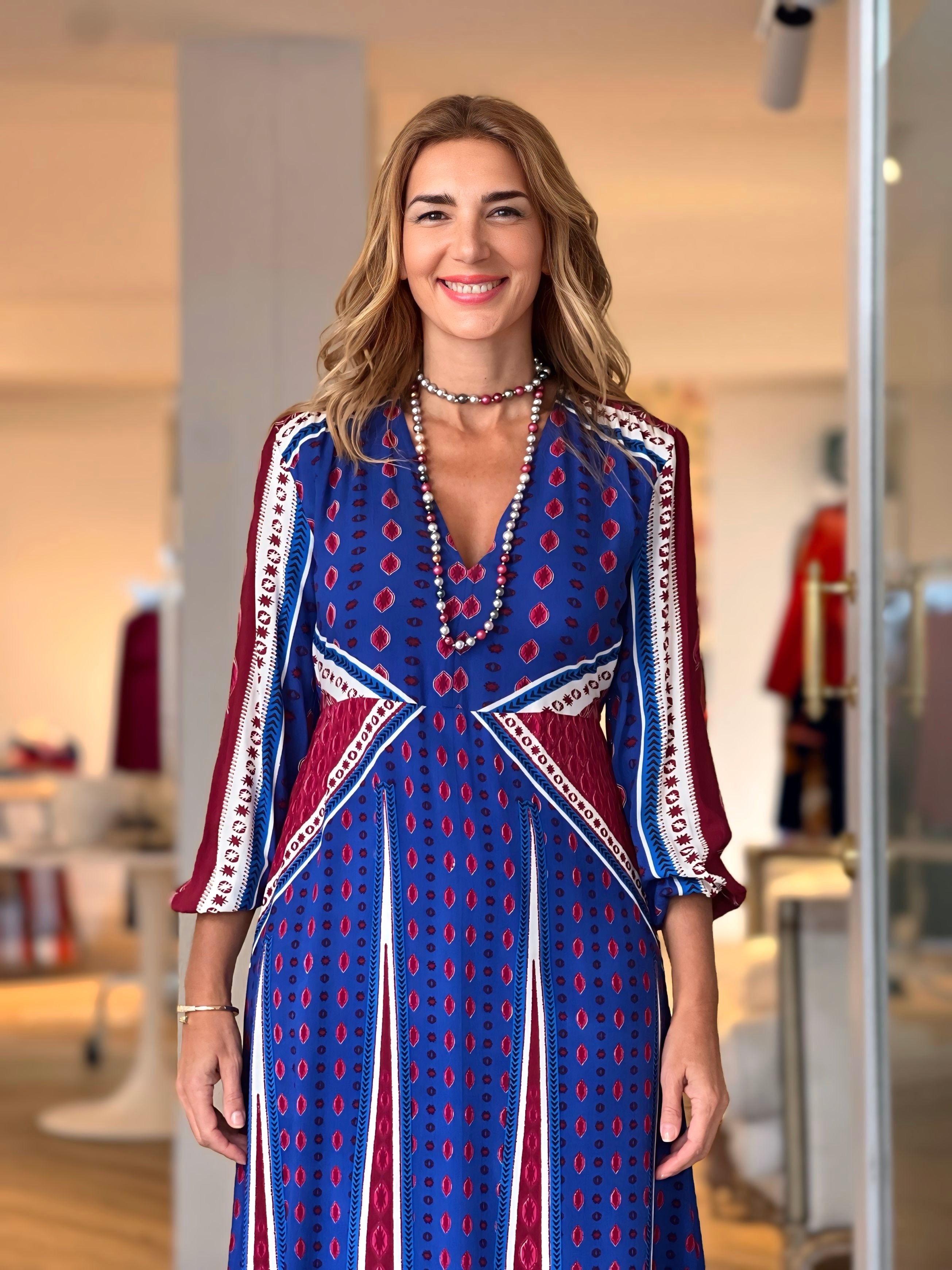 Collar de perlas fresa