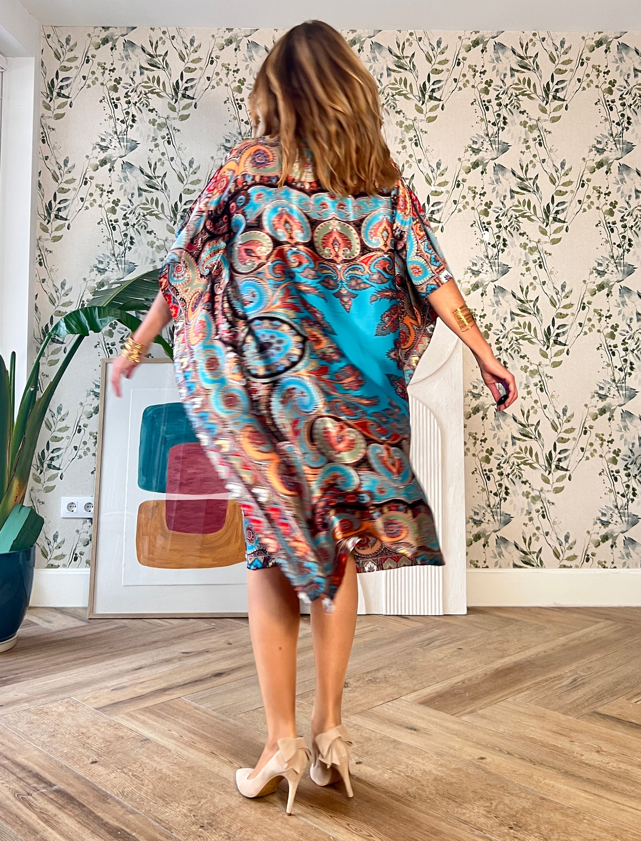 Vestido de seda muy cashemir