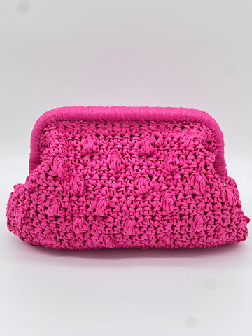 Bolso natural chic fucsia