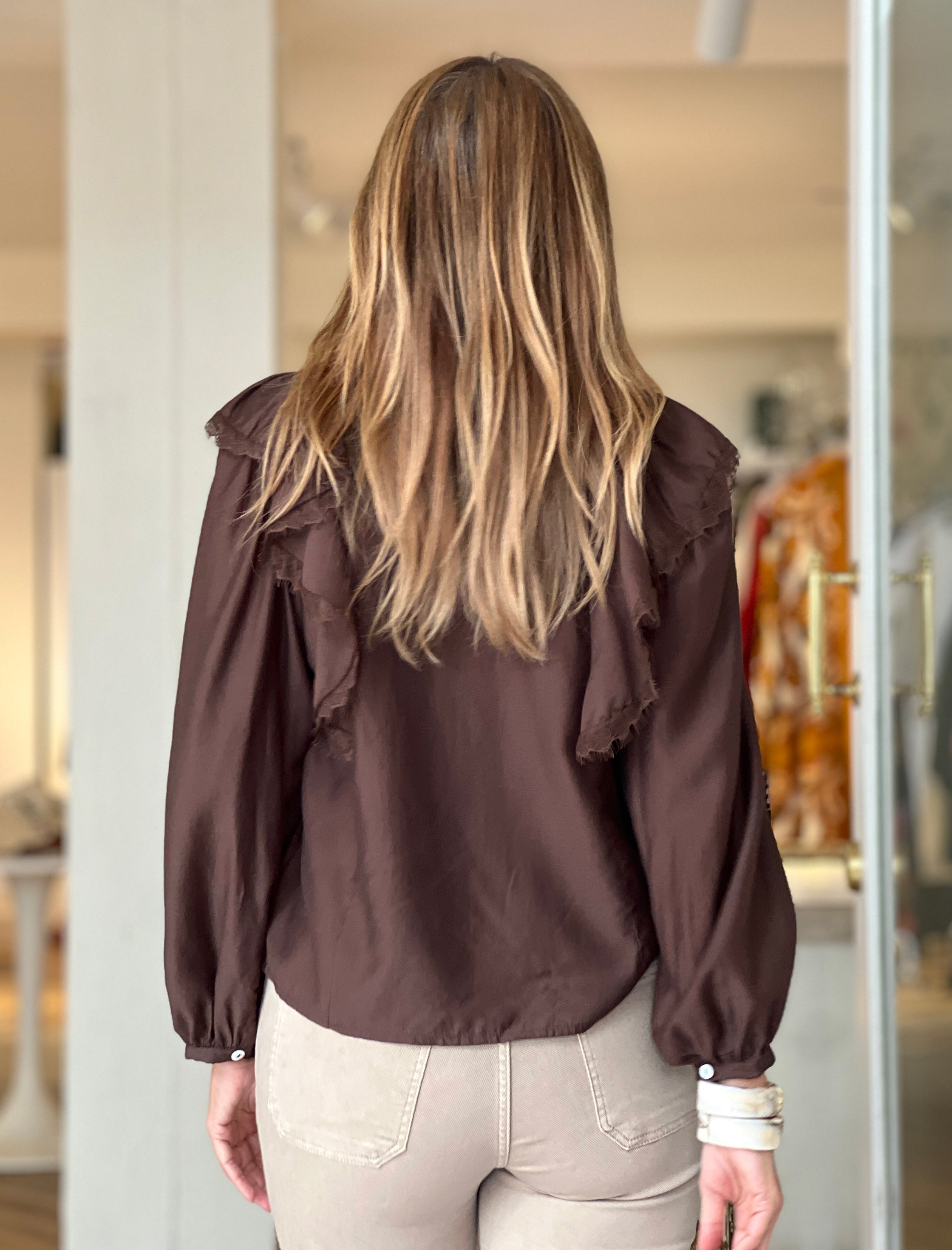Blusa volantes chic