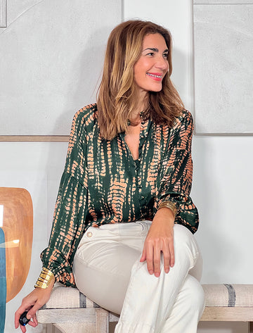 Camisa fluida estoy guapa verde