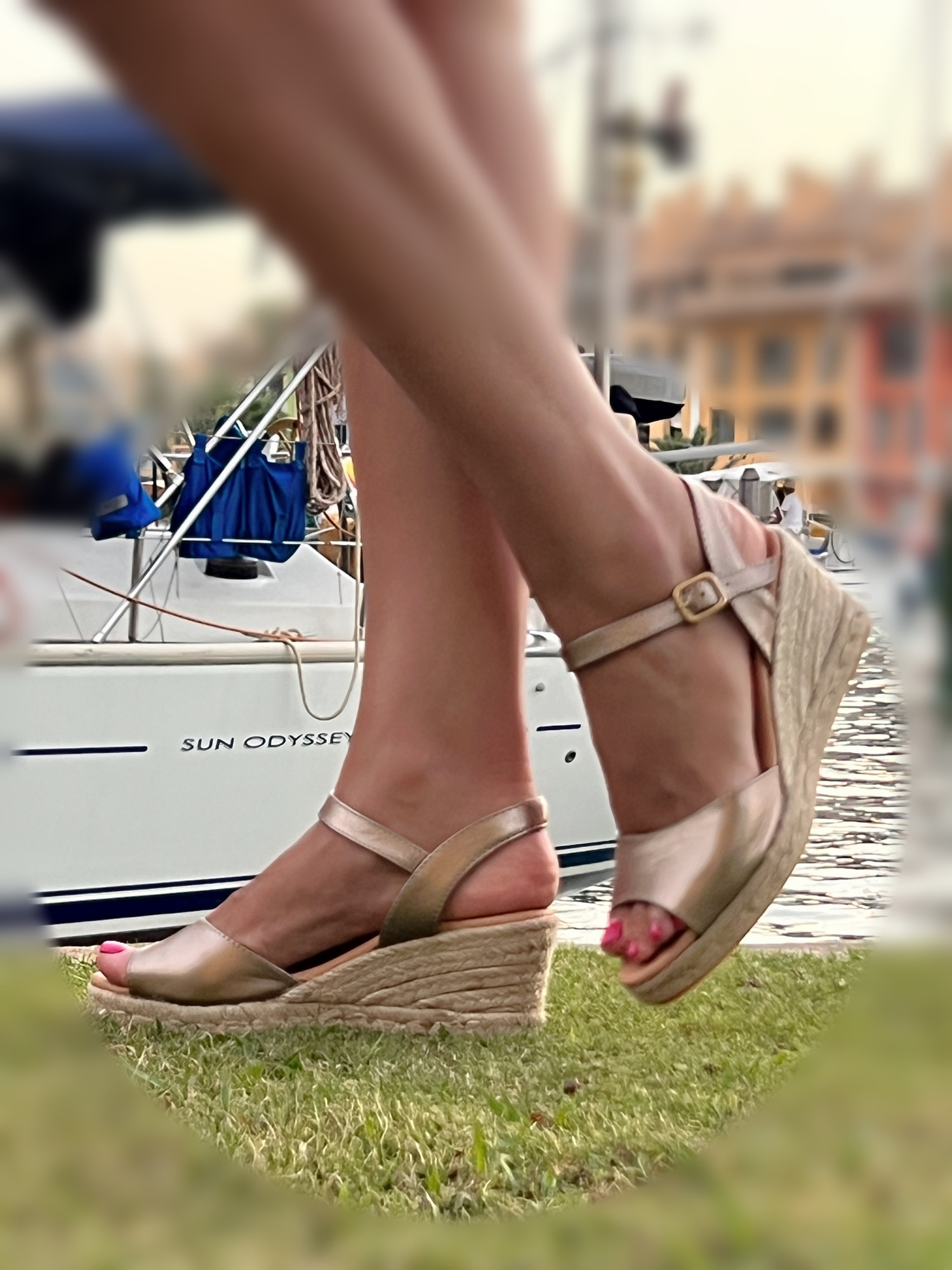 Sandalia de esparto o yute rosa- Nuria Cobo - Main Image