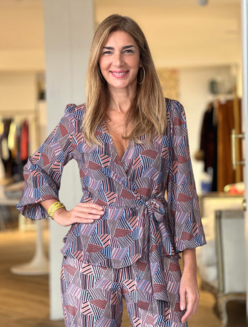 Camisa cruzada fluida chic