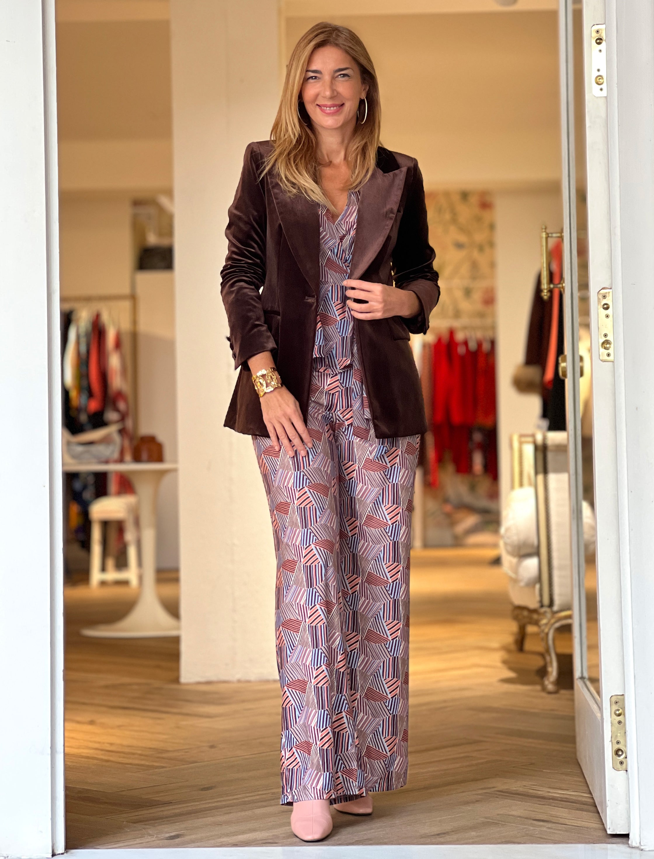 Pantalón de punto elástico chic