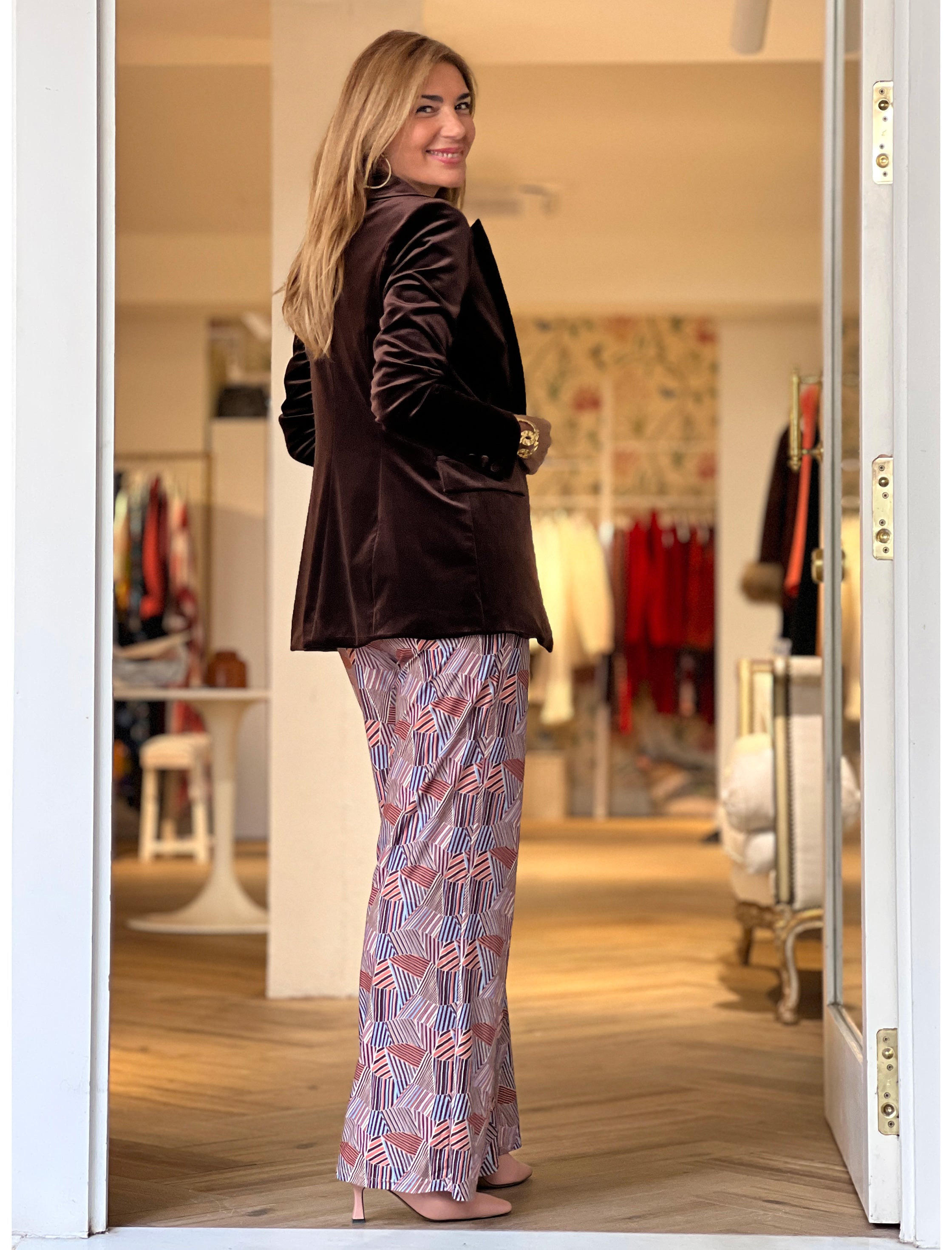 Pantalón de punto elástico chic