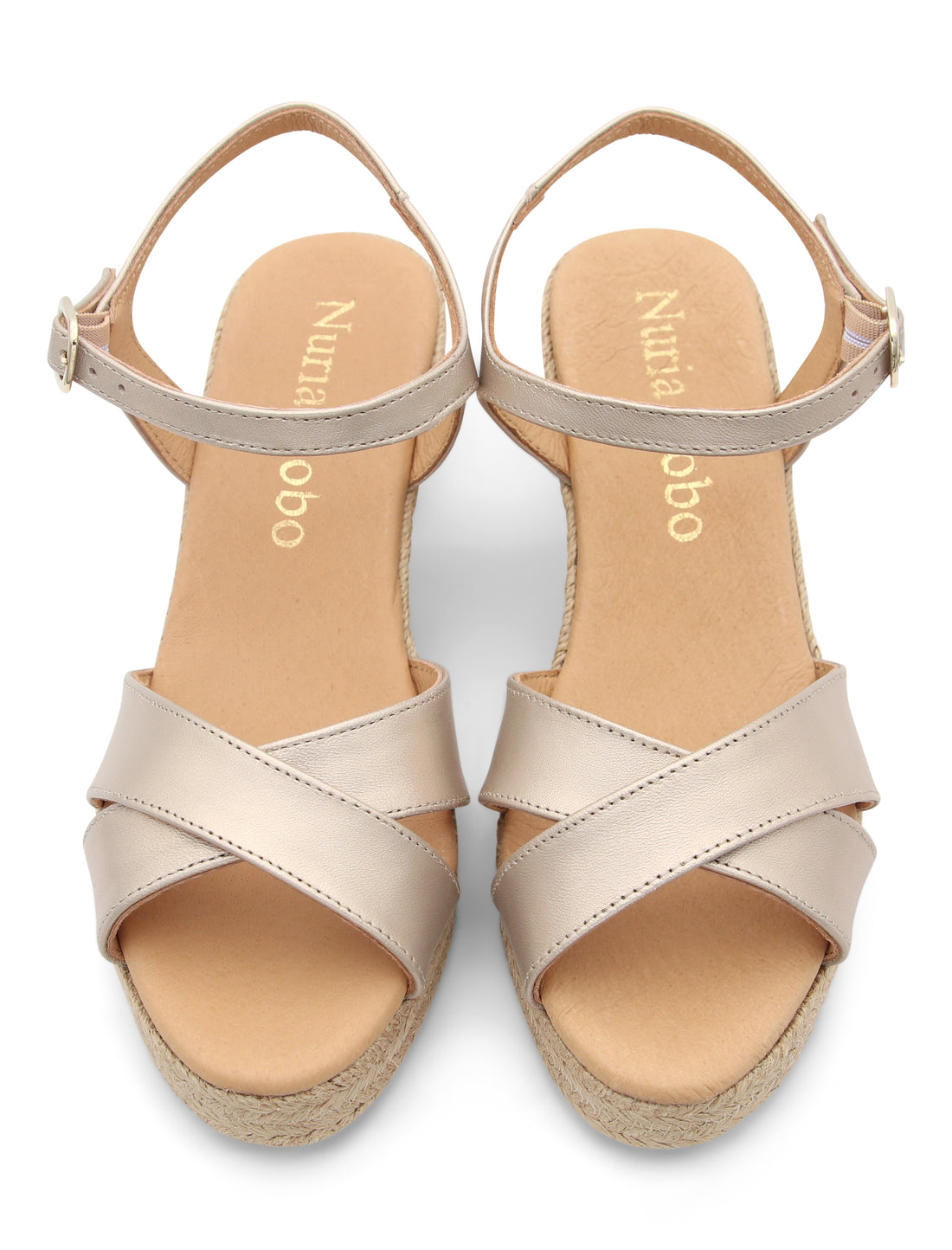 Alpargata de cuña Sandalia bonita champán