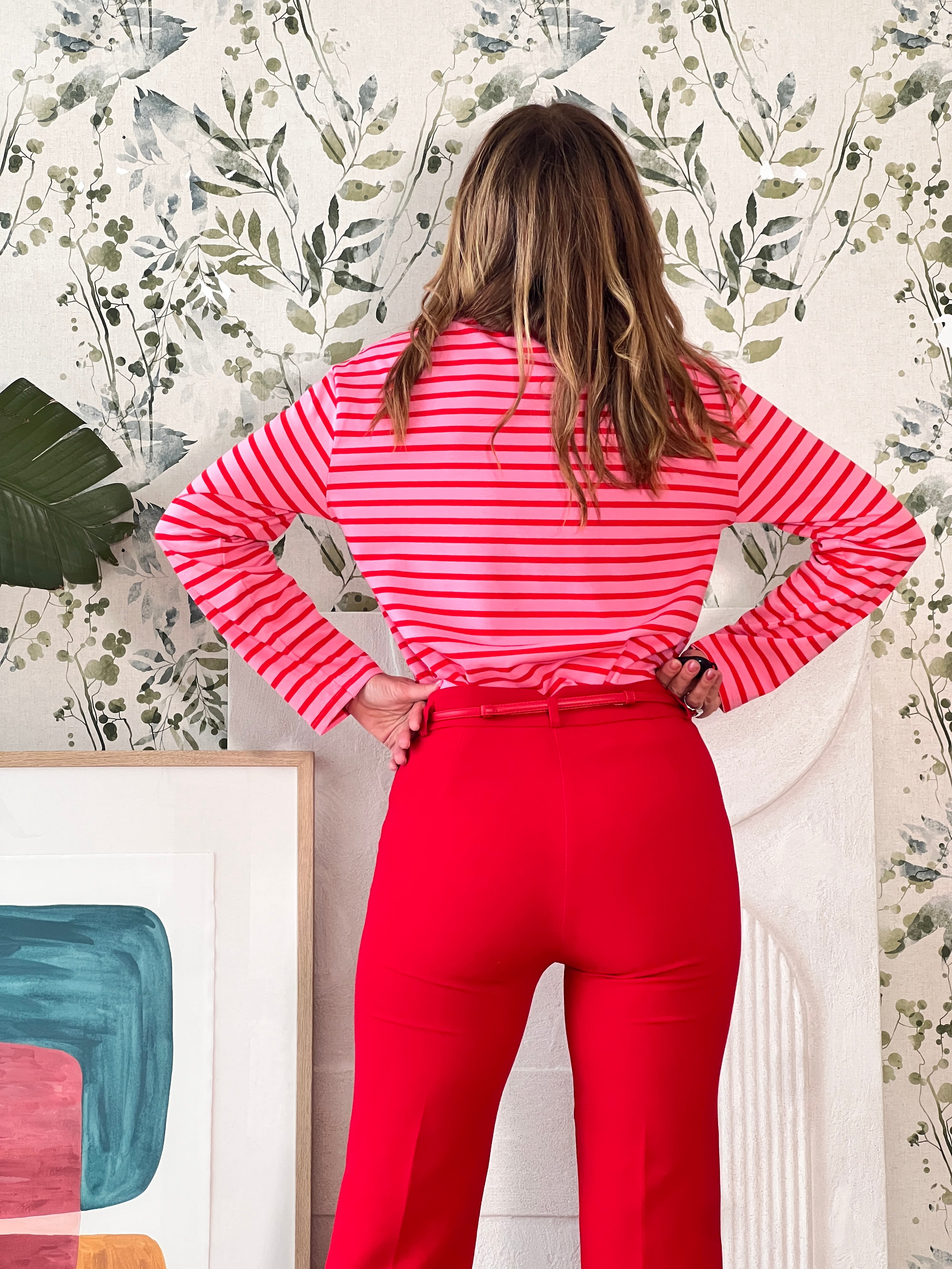 Camiseta marinera muy chic rosa