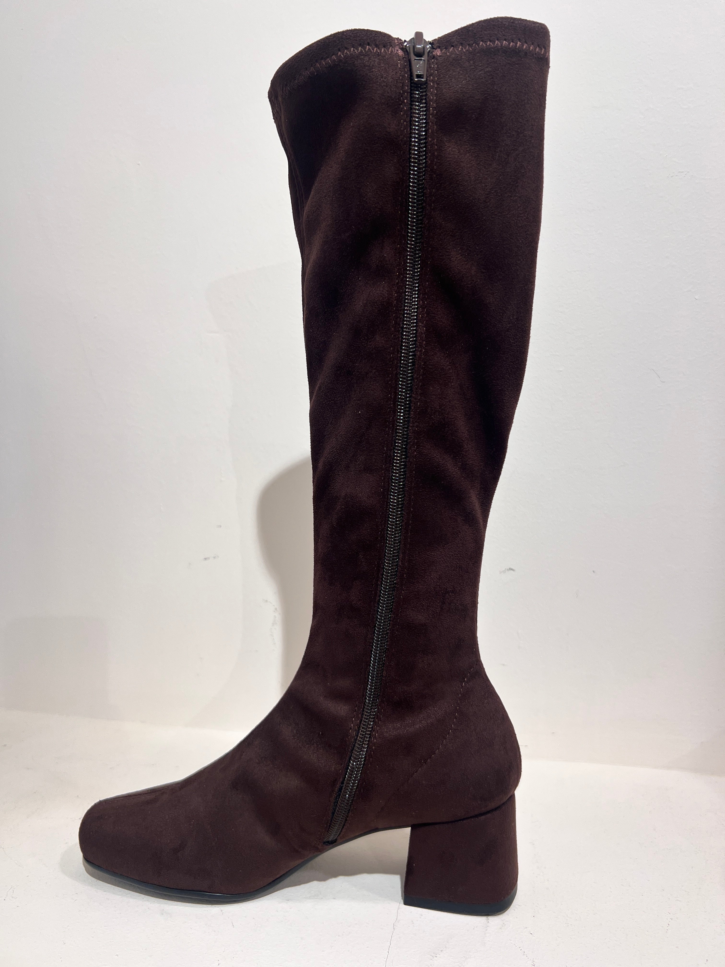 Bota licra marrón chocolate Alicia