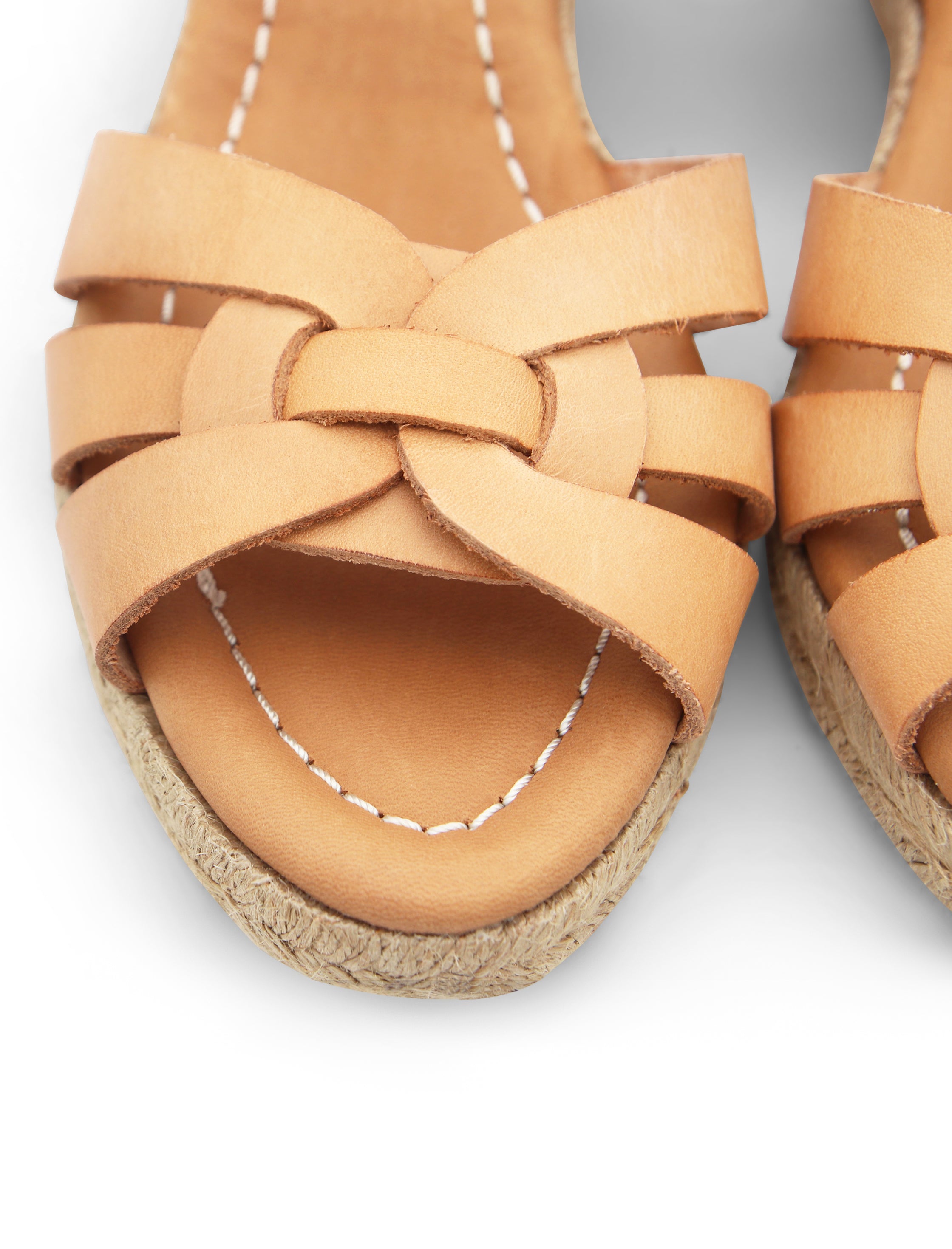 Sandalia cuña natural chic