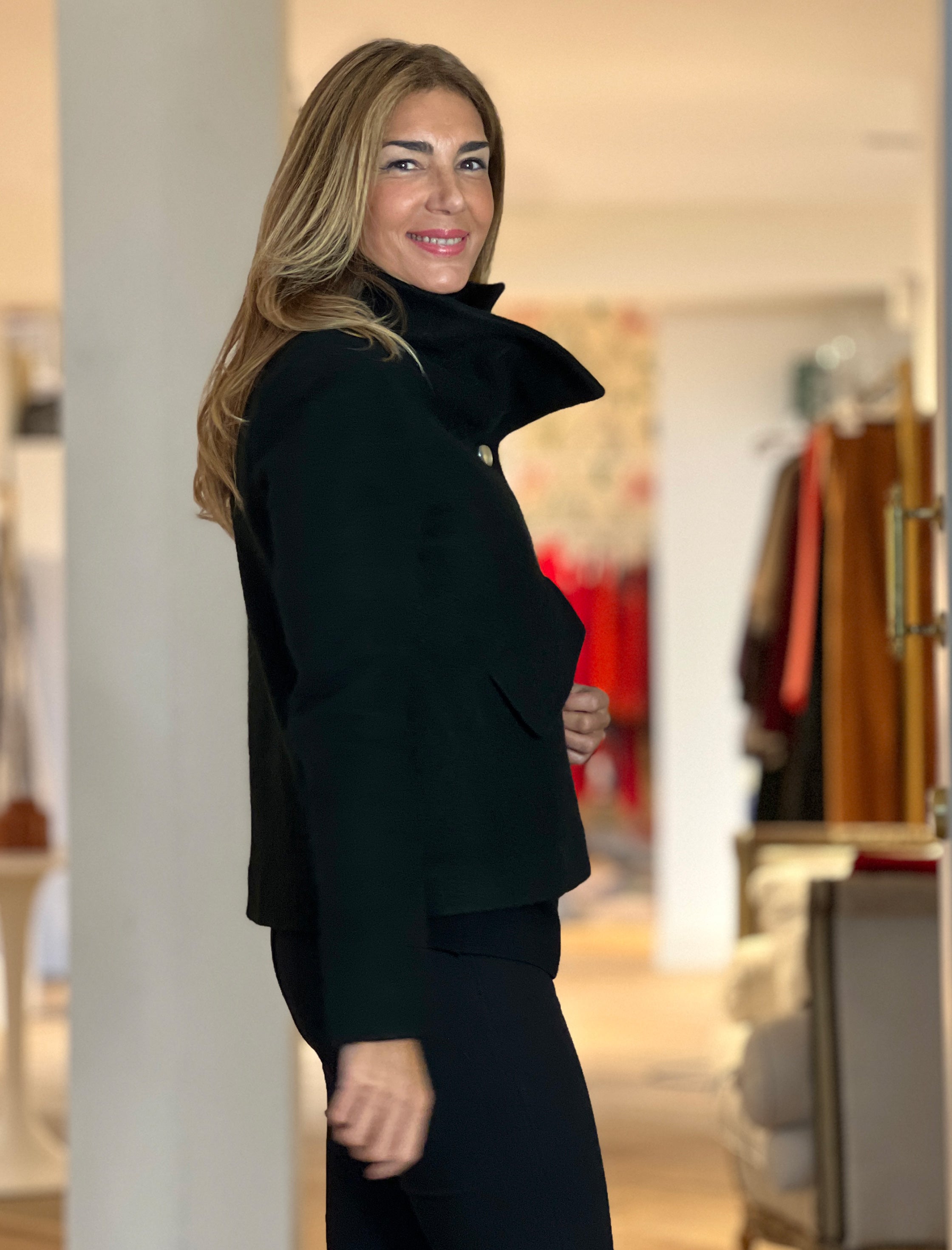 SUPERSOFT BLACK BUTTON JACKET