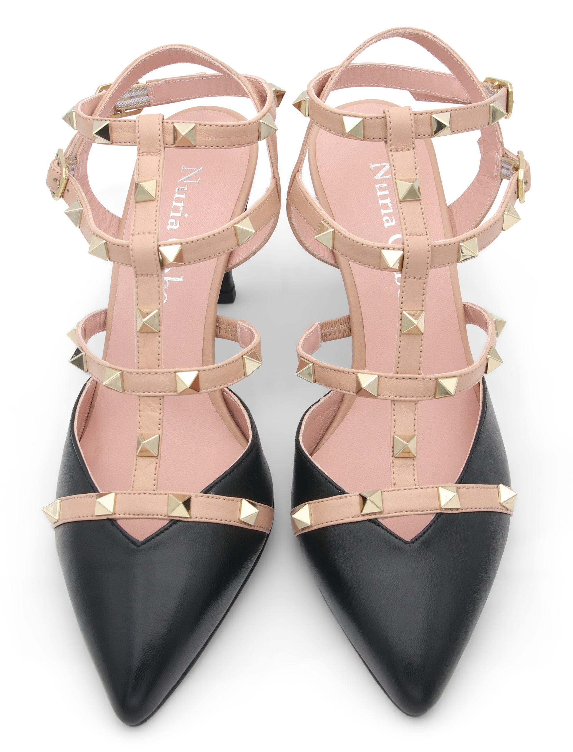 Sandalia charlotte negro roca Nuria Cobo