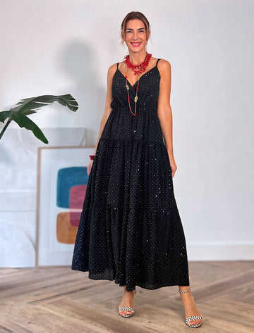 Vestido largo circonitas chic