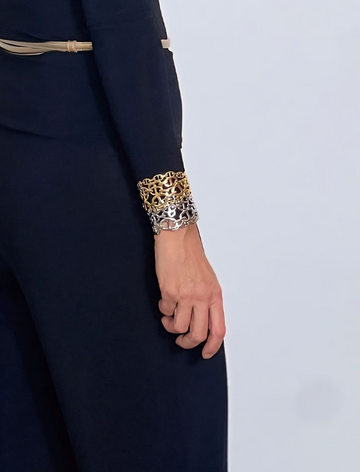 Brazalete eslabón chic plateado