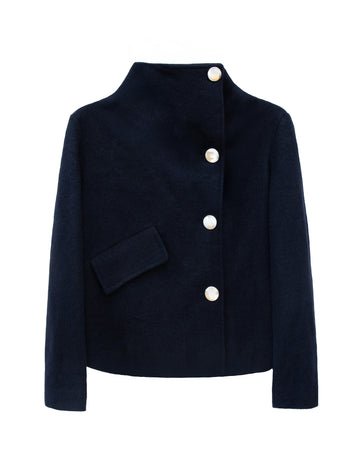 Chaqueta supersuave de botones negro