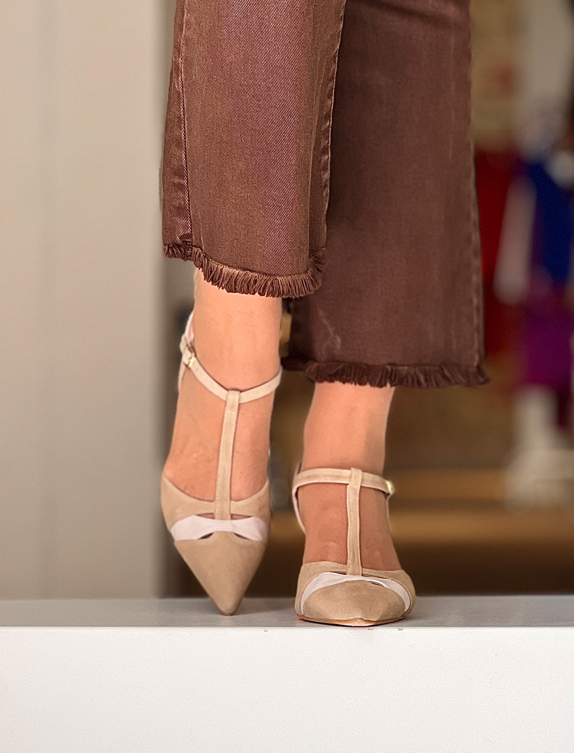 zapatos nude de invitada de boda